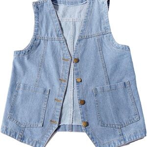 Light Blue Denim Vest